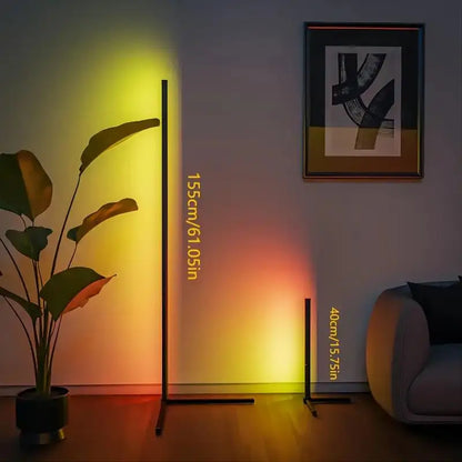 RGB Dream Color Floor Lamp with Music Sync Modern 16 Million Color Changing Standing Mood Light for Bedroom Living Room